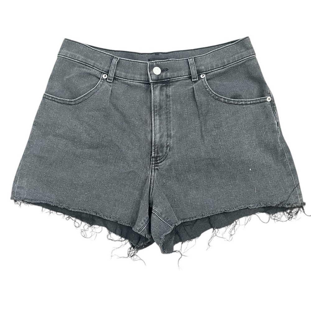 Express mom shorts super high rise size 10 black denim